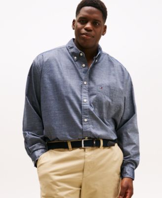 Мужская эластичная однотонная рубашка Capote классического кроя Big & Tall от Tommy Hilfiger