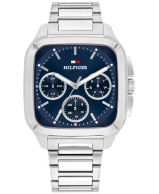 Мужские многофункциональные серебристые часы-браслет из нержавеющей стали Tommy Hilfiger, 39 мм