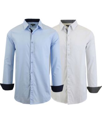 Мужская однотонная рубашка Slim Fit multi из 2-х комплектов от Galaxy By Harvic