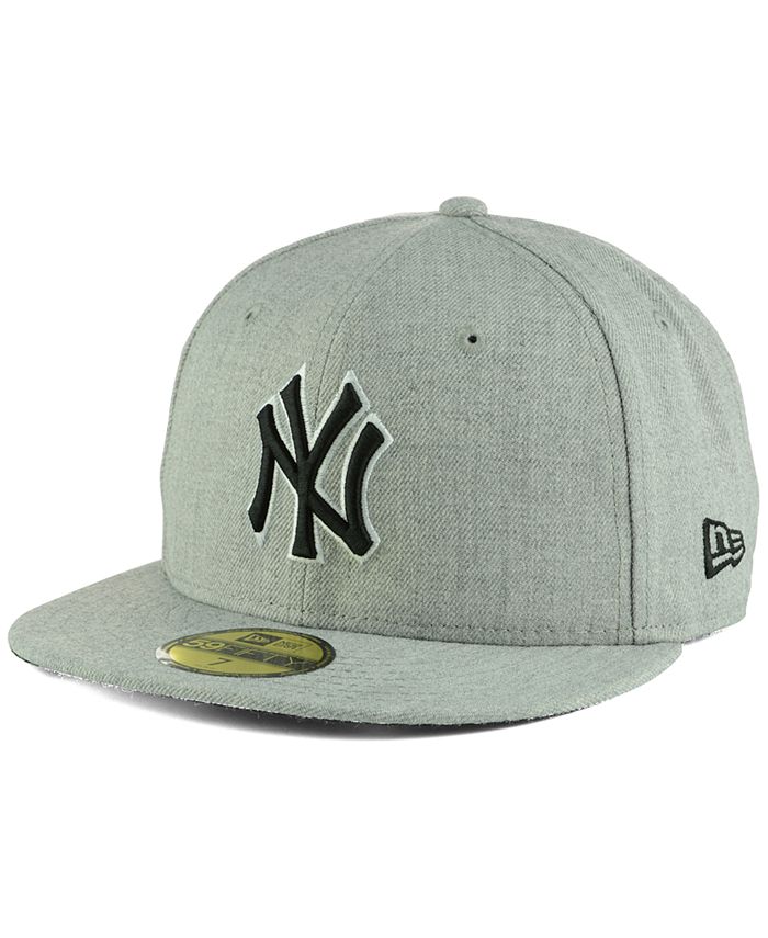 New Era New York Yankees Heather Black White 59FIFTY Fitted Cap ...