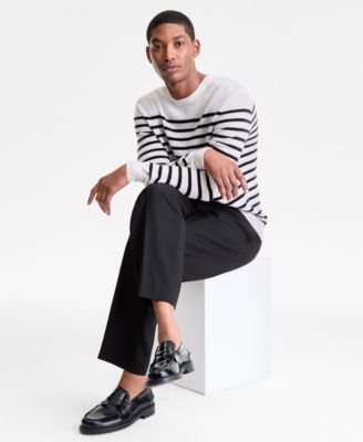 Мужской бретонский свитер в полоску из 100% кашемира Club Room обычного кроя