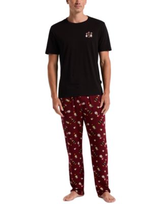 Мужские пижамные брюки Perry Ellis Portfolio класса люкс с коктейльным принтом Touch