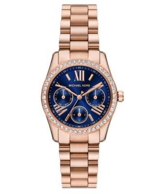 Многофункциональные женские часы Michael Kors Lexington Lux из нержавеющей стали цвета розового золота, 34 мм, розового цвета