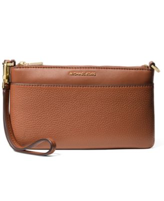 Браслет-трансформер Michael Kors Jet Set с кожаным верхом и застежкой-молнией коричневого цвета