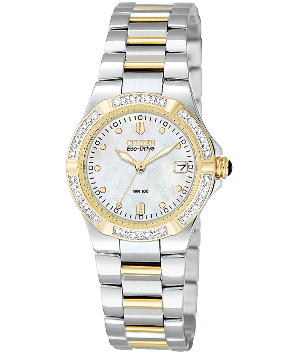 Citizen Watch, Womens Eco Drive Riva Two Tone Stainless Steel