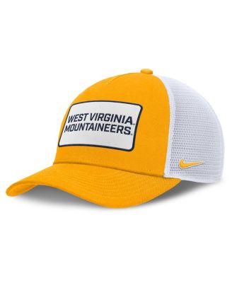 Мужская золотисто-белая кепка Nike West Virginia Mountaineers 2025 с нашивкой для дальнобойщиков, регулируемая по высоте, multi
