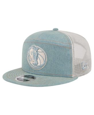 Мужская бейсболка дальнобойщика New Era Dallas Mavericks Adventure из джинсовой ткани с разрезом длиной 9 футов, синяя