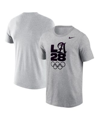 Мужская футболка Nike Grey LA28 для выступлений на летних Олимпийских играх серого цвета