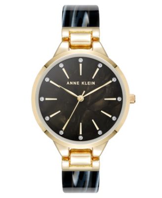 Женские кварцевые часы Anne Klein из ацетата коричневого цвета и золотистого металлического сплава на браслете, 36 мм