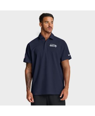 Мужская рубашка-поло Nike College Navy Seattle Seahawks Sideline City Pride из ткани для спортивных соревнований