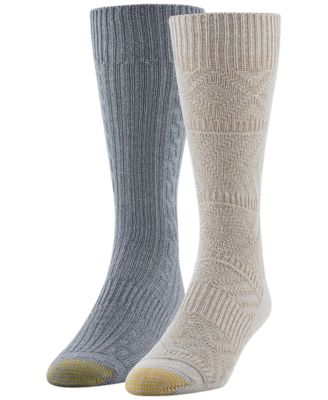 Мужские носки с усиленным носком Gold Toe Crew из 2-х упаковок с шевронной текстурой