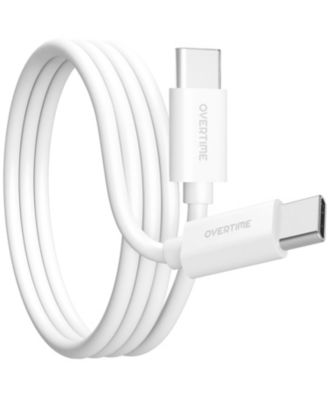Кабель для зарядки Overtime от USB-C к USB-C - 3 в упаковке (OTDCUSBCTC6WHX3) без цвета