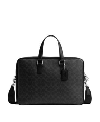 Мужская холщовая сумка для ноутбука COACH Caden Brief с фирменным покрытием COACH