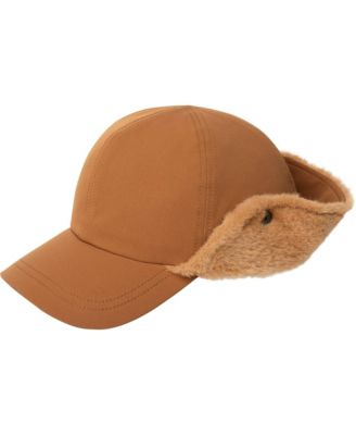 Бейсбольный мяч Kangol с откидным верхом коричнево-бежевого цвета