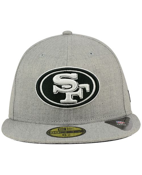 New Era San Francisco 49ers Heather Black White 59fifty Fitted Cap Reviews Sports Fan Shop By Lids Men Macy S