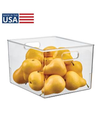 Контейнер для хранения IDesign с ручками для кухни, ванной комнаты или домашнего офиса, Набор из 2 предметов, прозрачный, Сделано в США