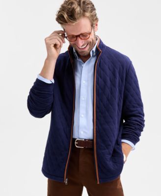 Мужская стеганая толстовка с имитацией шеи на молнии Club Room, эксклюзивная модель Macy's