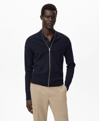 Мужской вязаный кардиган-джемпер Mango на молнии