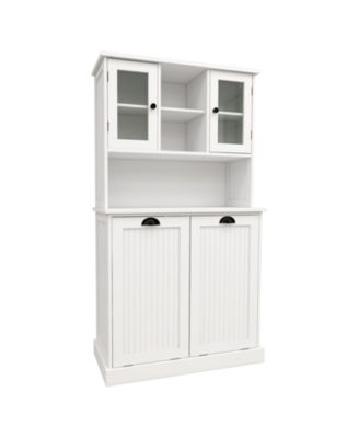 высокий выдвижной шкаф для белья sumyeg с 2 отделениями и регулируемыми полками