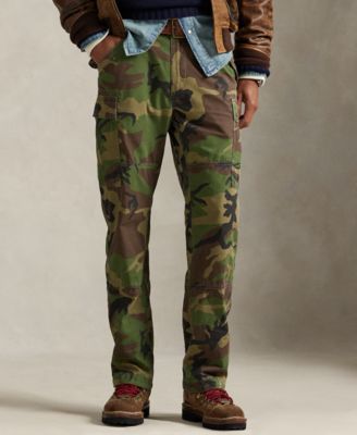 Мужские камуфляжные брюки-карго Polo Ralph Lauren классического покроя из парусины
