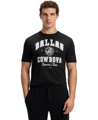 Футболка с логотипом BOSS x DALLAS COWBOYS свободного кроя, черная