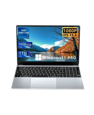 ноутбук memzuoix N95, 15,6 FHD, Intel Alder Lake N95, 16 ГБ оперативной памяти, 1 ТБ SSD, Серебристый, без цвета