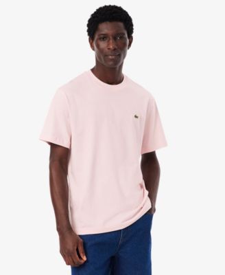 Мужская футболка классического покроя с логотипом Lacoste и круглым вырезом и коротким рукавом