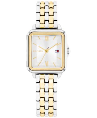 Женские кварцевые двухцветные часы-браслет из нержавеющей стали Tommy Hilfiger, 22,5 мм, многоцветный