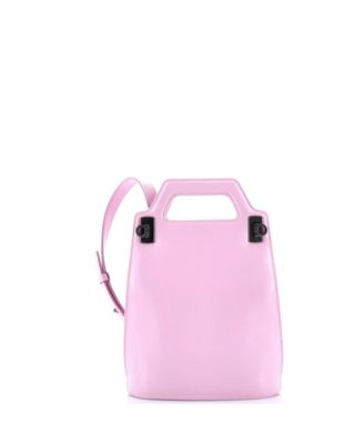 Бывшая в употреблении сумка Salvatore Ferragamo Mini Wanda с верхней ручкой, розовая кожаная сумка через плечо