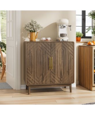 Резной 2-дверный буфет Streamdale Furniture с регулируемыми полками