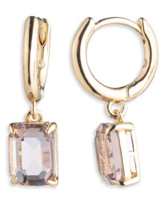 Серьги Lauren Ralph Lauren Glass Stone Drop Huggie золотые