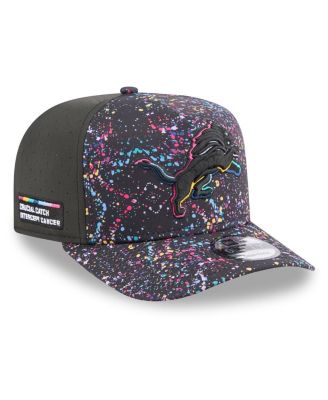 Мужская черная кепка New Era Detroit Lions 2025 NFL Crucial Catch A-Frame 9FIFTY Snapback черного цвета