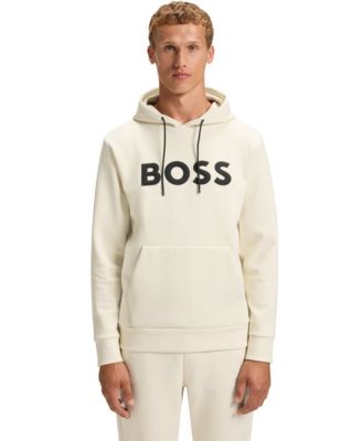 Мужская толстовка с логотипом BOSS by Hugo Boss из хлопчатобумажной смеси