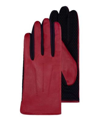Стильные перчатки Mia Grip из высококачественной овечьей кожи и спандекса с сенсорной функцией красного цвета
