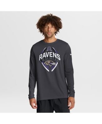 Мужская футболка с длинным рукавом Nike Anthracite Baltimore Ravens Prime Time Legend Icon Performance