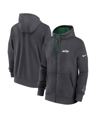 Мужская толстовка Nike Anthracite New York Jets Prime Time Club с капюшоном на молнии