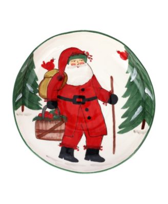 Неглубокая миска VIETRI Old St. Nick с корзинкой яблок