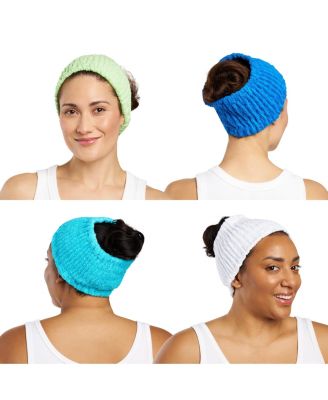 Повязки на голову Turbie Twist из 4-х упаковок хлопка - Очень широкие, удобные, для всех типов волос, Океанский бриз