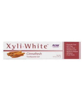 Гель-зубная паста NOW Foods XyliWhite Cinnafresh, КОРИЦА, 6,4 унции, без цвета