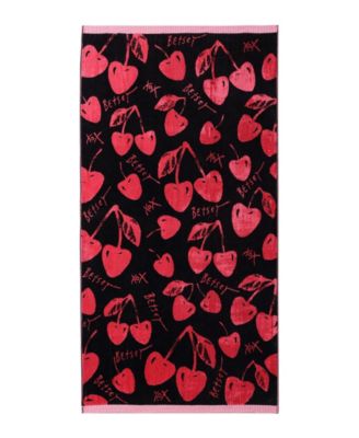Пляжное полотенце из хлопчатобумажной смеси с принтом Betsey Johnson Cherry Love, 36