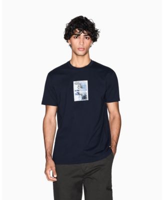 Мужская футболка A|X Armani Exchange из плотного трикотажа с сеткой по центру груди