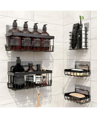 Набор для душа Cheer Collection из нержавеющей стали с самоотводом для тяжелых условий эксплуатации Caddy 5-Pack