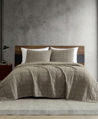 Комплект стеганых одеял Kenneth Cole New York Solid Stonewashed из 3 предметов, King