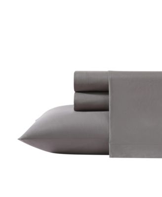 Vera Wang Cool Comfort, Однотонный хлопок, 200 нитей, 4 шт. Комплект постельного белья, Queen