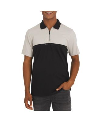 Мужское поло DKNY из хлопка с высокой посадкой спереди на молнии