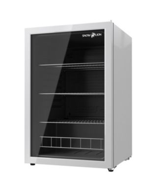 Холодильник для напитков Snowlion Premium со стеклянной дверцей объемом 131 л, отдельно стоящий мини-холодильник белого цвета объемом 4,6 кубических фута