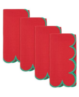 Салфетка с фестончатым краем Saro Lifestyle Sweet Edge, набор из 4 салфеток