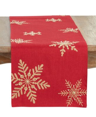 Настольная дорожка Saro Lifestyle Snowflakes, 16