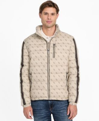 Мужская пуховая куртка GUESS обычного покроя из цветного блока