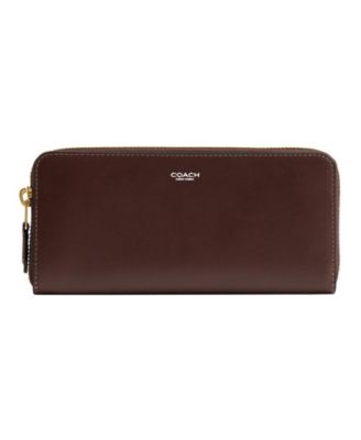 Кошелек COACH Essential New York из тонкой кожи-гармошки на молнии коричневого цвета